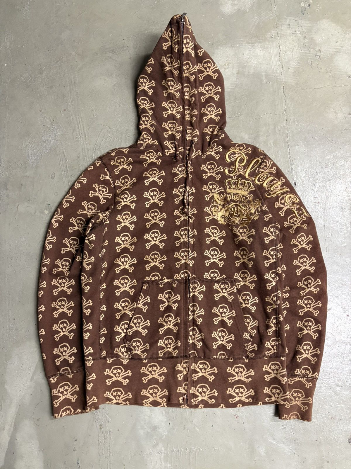 KMRii International Playez Skulls Stussy Inspired hoodie distress Size US L / EU 52-54 / 3 - 1 Thumbnail