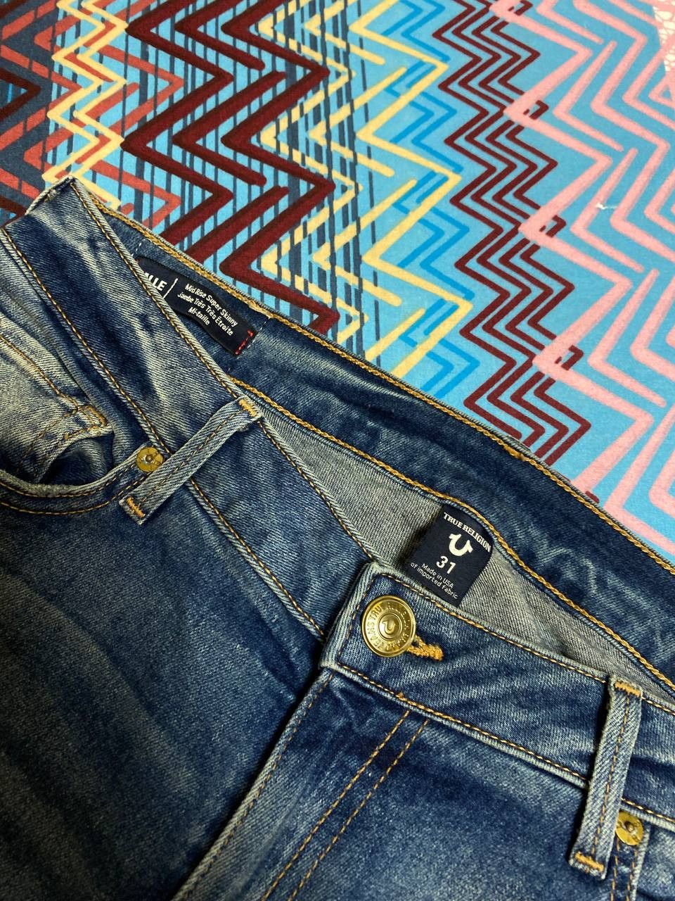 True Religion True Religion jeans denim vintage 90s USA streetwear drip Size 31" - 6 Thumbnail