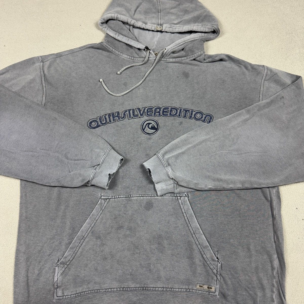 Quiksilver RARE Trashed Quiksilver Sun Faded Paper Thin Hoodie XL Size US XL / EU 56 / 4 - 10 Thumbnail