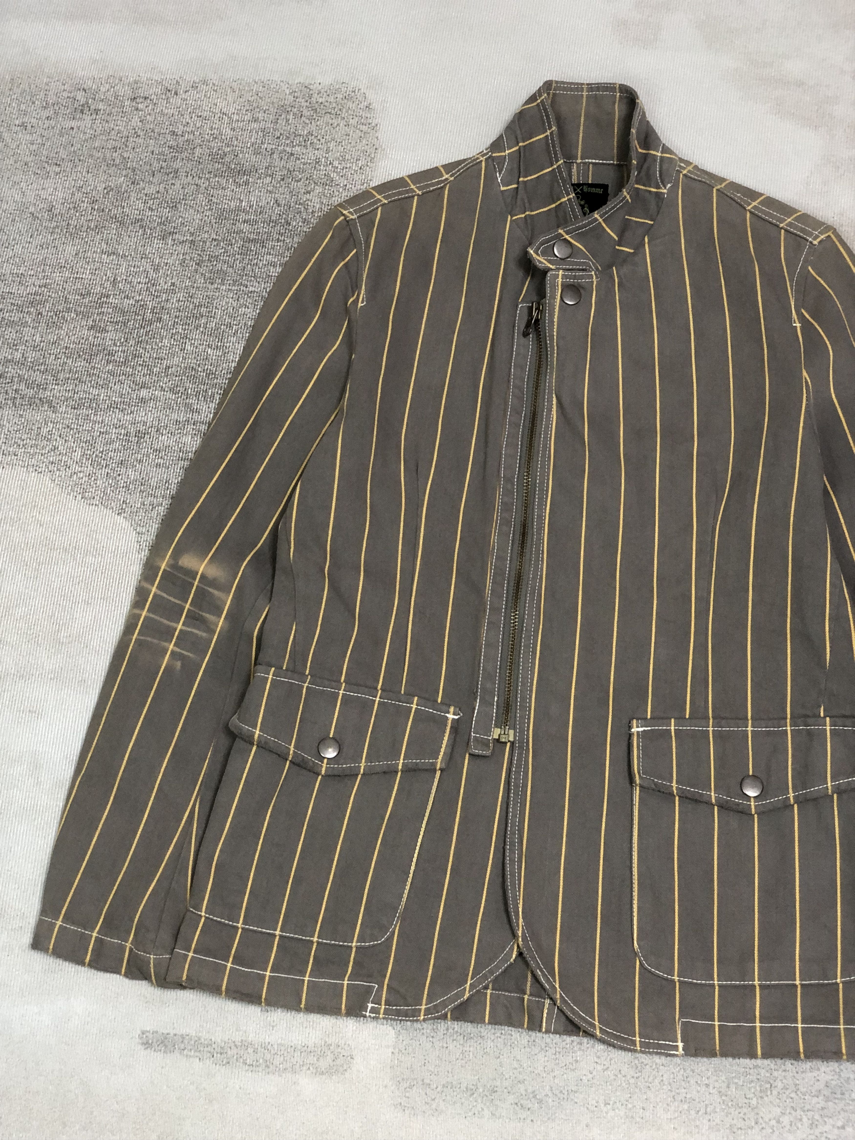291295=Homme 291295=Homme Asymmetric striped jacket Size US M / EU 48-50 / 2 - 3 Thumbnail