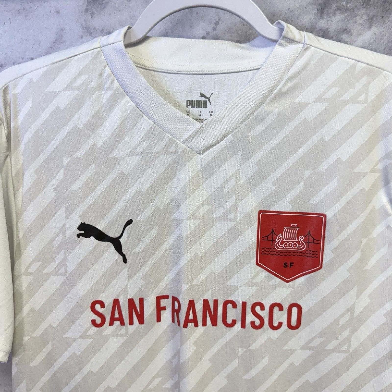 Puma San Francisco Vikings Puma Soccer Jersey Mens Medium White Size US M / EU 48-50 / 2 - 3 Thumbnail