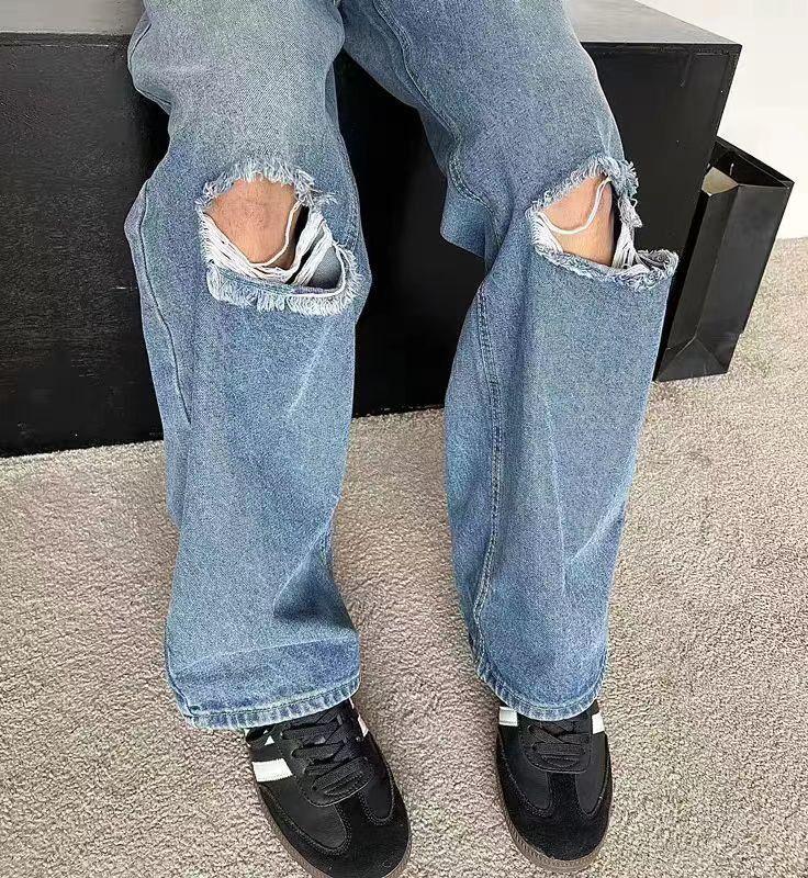 Japanese Brand × Jean High street vintage casual ripped design baggy jeans Size US 32 / EU 48 - 2 Thumbnail