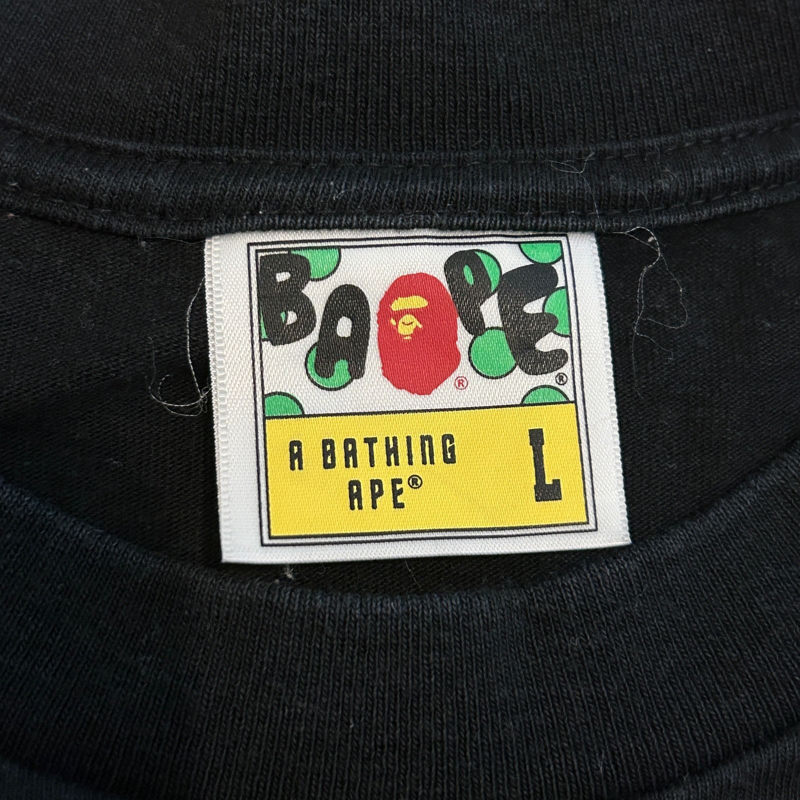 Bape Bape Busy Works Round Logo Tee Black L Size US L / EU 52-54 / 3 - 4 Thumbnail