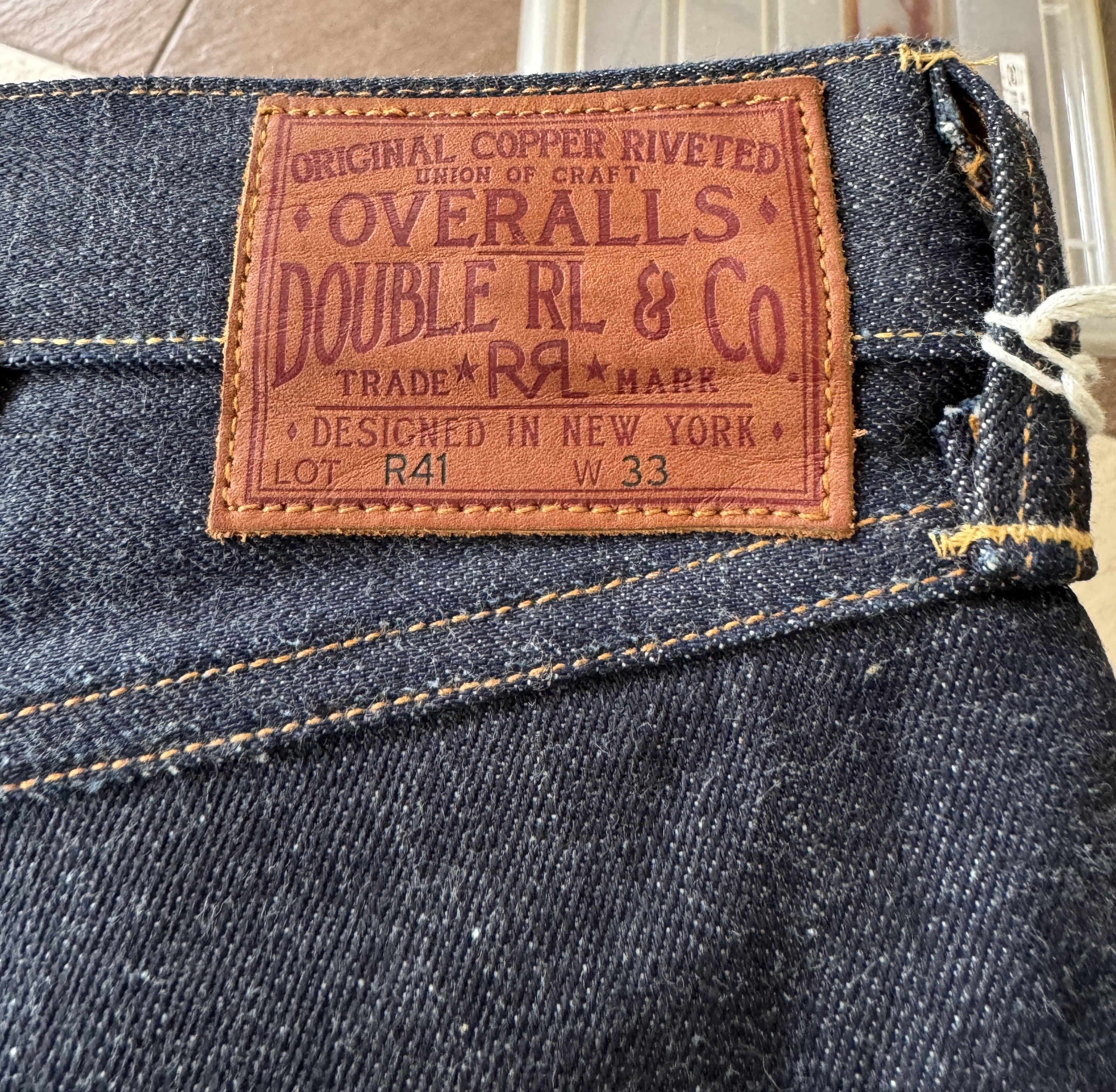 RRL Ralph Lauren × Ralph Lauren RRL DOUBLE RL TYPE 41 SELVEDGE JEANS ( W33) Size US 33 - 9 Thumbnail