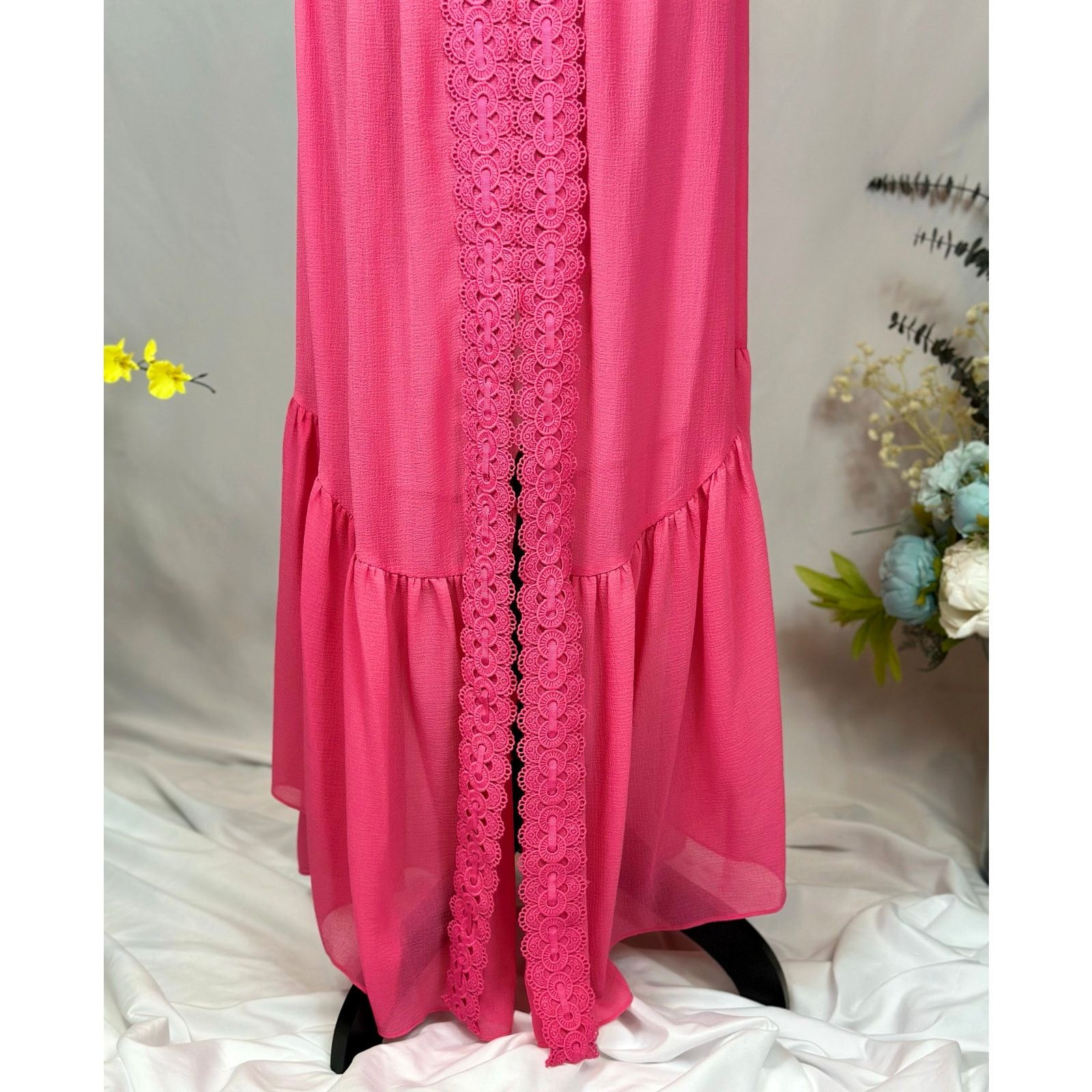 Ramy Brook Ramy Brook Priscilla Sleeveless Halter Tassels Dress Pink L Size L / US 10 / IT 46 - 7 Thumbnail