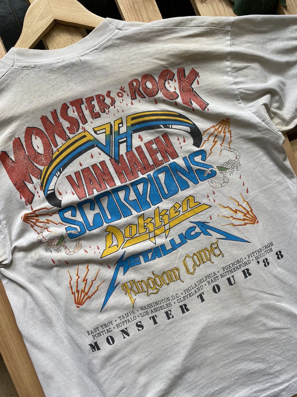 Band Tees  Vintage Vintage Van Halen Monster of rock 1988 t shirt | Grailed