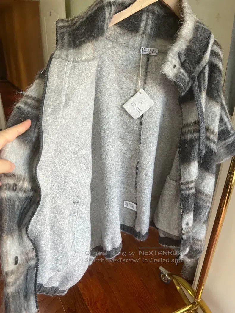 Brunello Cucinelli Brunello Cucinelli Gingham Wool Mohair Cloak Vest Size M / US 6-8 / IT 42-44 - 4 Thumbnail