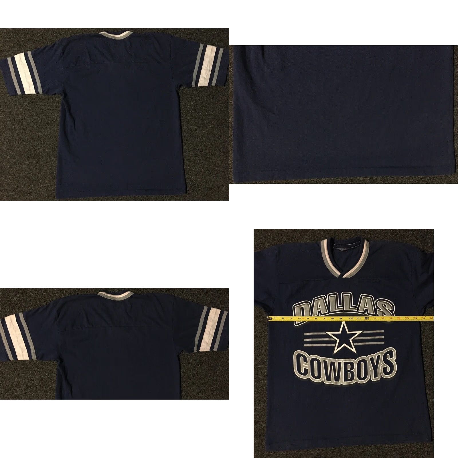 NFL VINTAGE Dallas Cowboys 90s Faded Striped Jersey Shirt S Blue Football NFL Grunge 80s 00s? Size US S / EU 44-46 / 1 - 8 Thumbnail