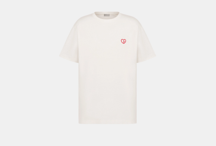 Dior o1w1db10525 493J69 Relaxed-Fit T-Shirt in White Size US M / EU 48-50 / 2 - 1 Thumbnail