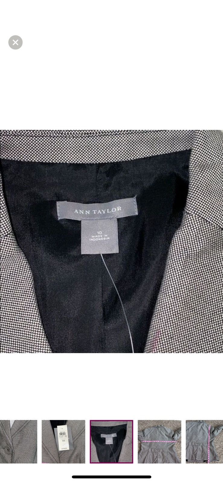 Ann Taylor Ann Taylor black and white micro checks blazer size 10 Size L / US 10 / IT 46 - 6 Thumbnail