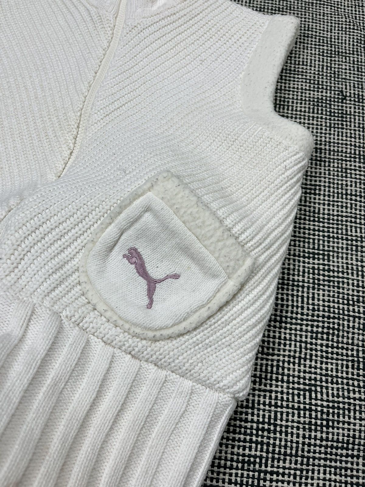 Puma × Vintage Puma y2k sweater vest Sherpa fleece vintage zip up Size S / US 4 / IT 40 - 4 Thumbnail