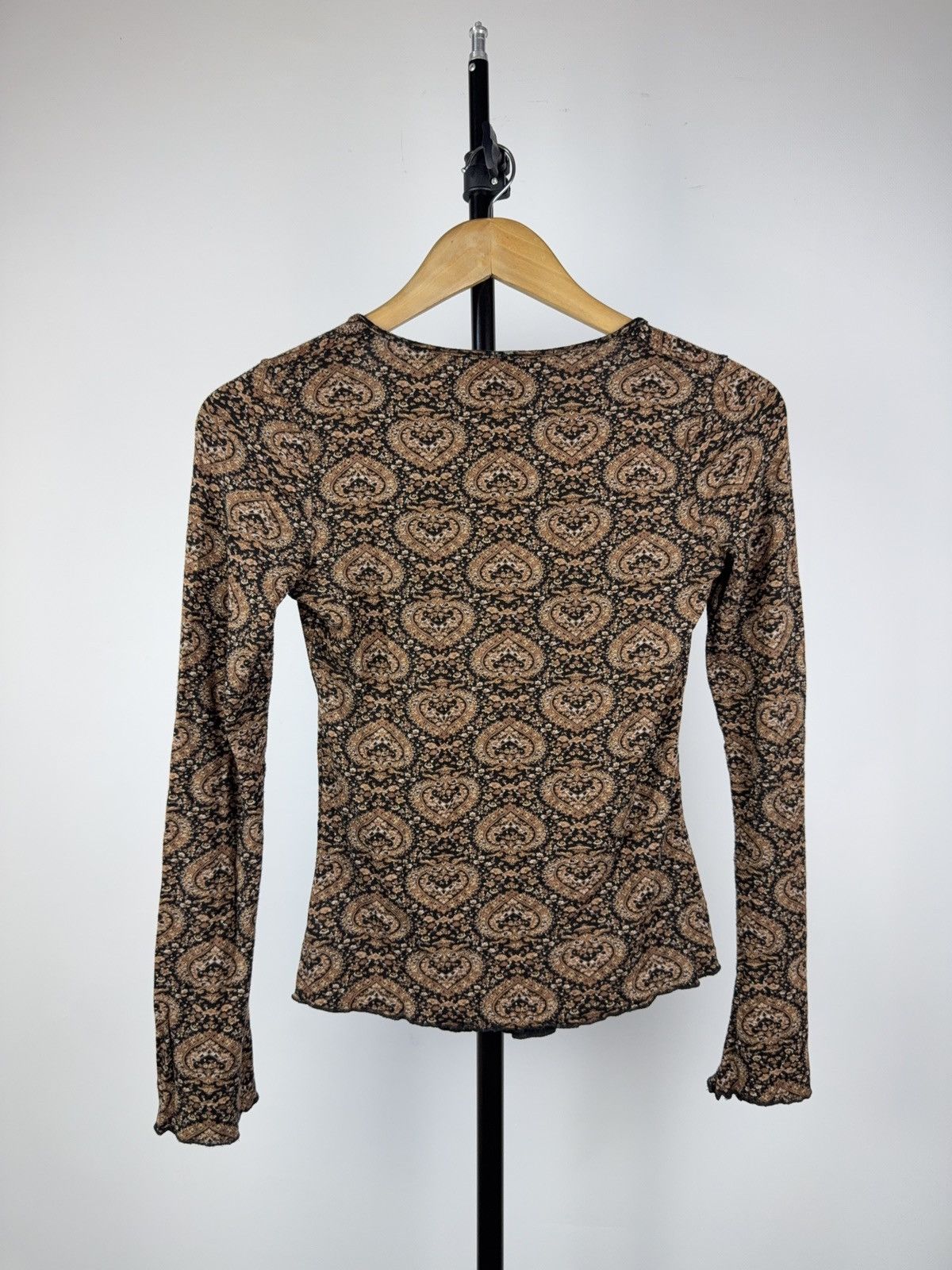 Japanese Brand Retro y2k Avant Garde Paris Paisley Mesh Top Made in France Size S / US 4 / IT 40 - 8 Thumbnail
