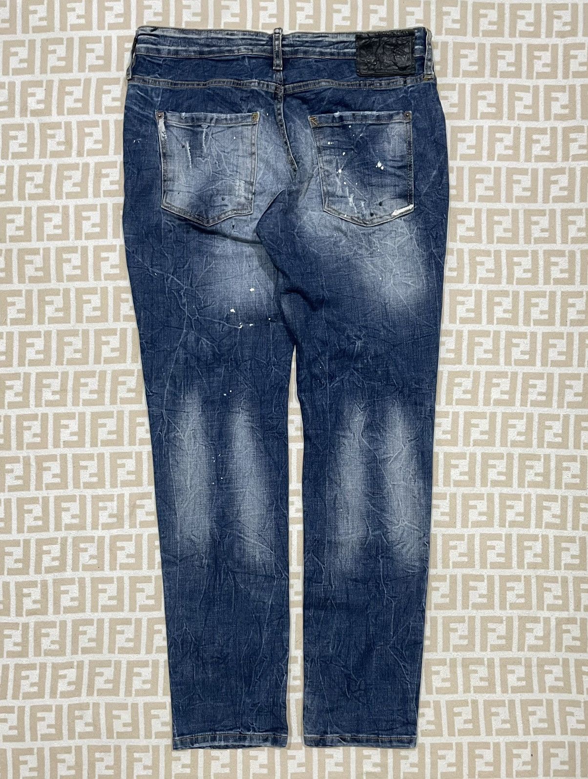 Dsquared2 Dsquared2 Paint Splatter Skinny Jeans Size 34" / US 12 / IT 48 - 3 Thumbnail