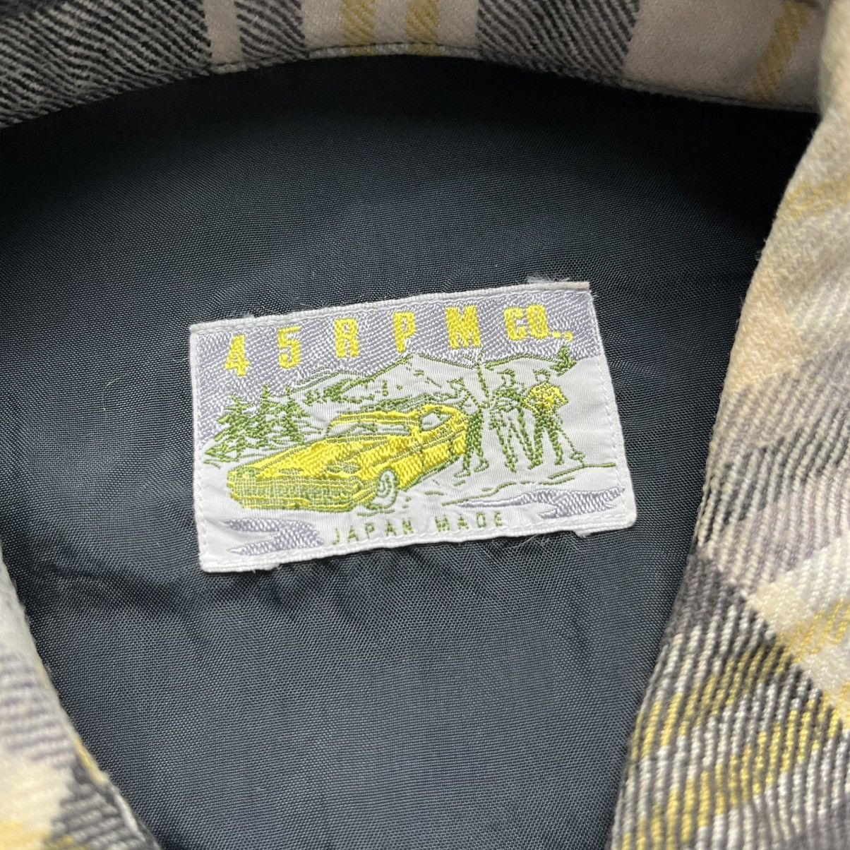 45rpm × Japanese Brand × Vintage Rare! 45rpm studio Flannel outer button up shirt Size US XL / EU 56 / 4 - 7 Thumbnail