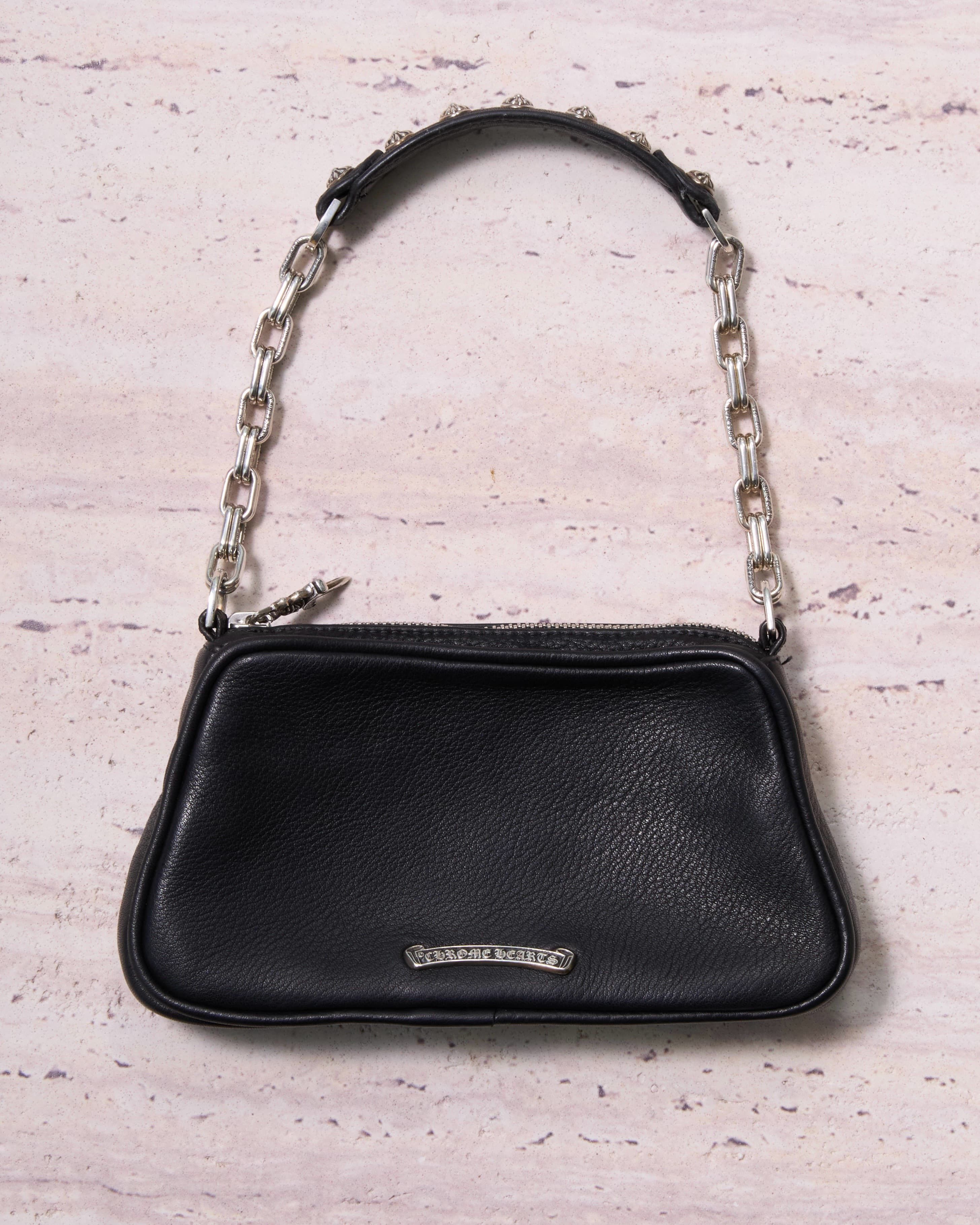Chrome Hearts Chrome hearts PULP Cross link chain silver Medium bag black Size ONE SIZE - 7 Thumbnail