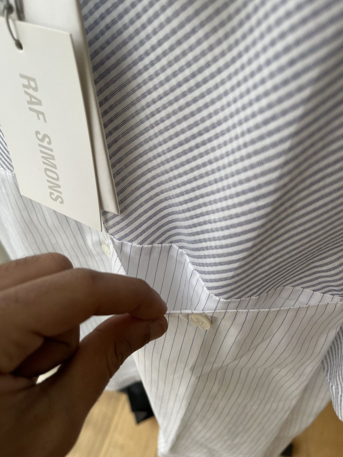 Raf Simons Raf Simons SS07 Stripes Light Shirt With Elastic Hem Size US M / EU 48-50 / 2 - 6 Thumbnail