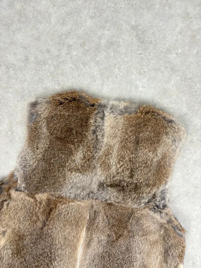 CLOSED 1990s Closed Brown Cozy Fur Vest Size S / US 4 / IT 40 - 6 Thumbnail