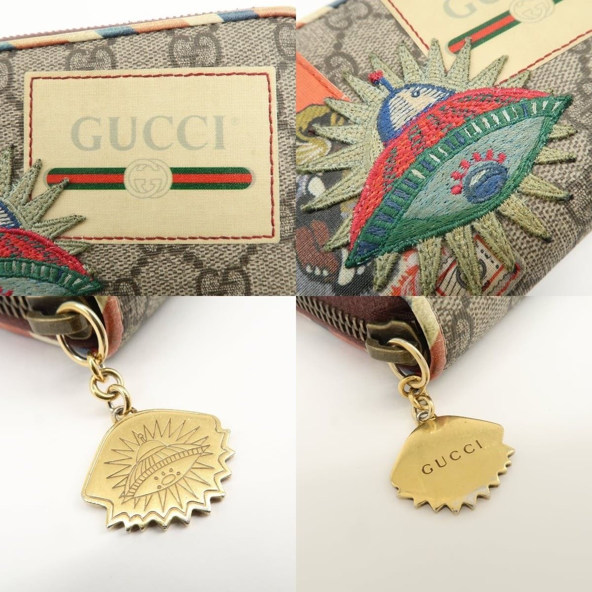 Gucci Gucci GG Supreme Courier Round Zippy Long Wallet Size ONE SIZE - 6 Thumbnail