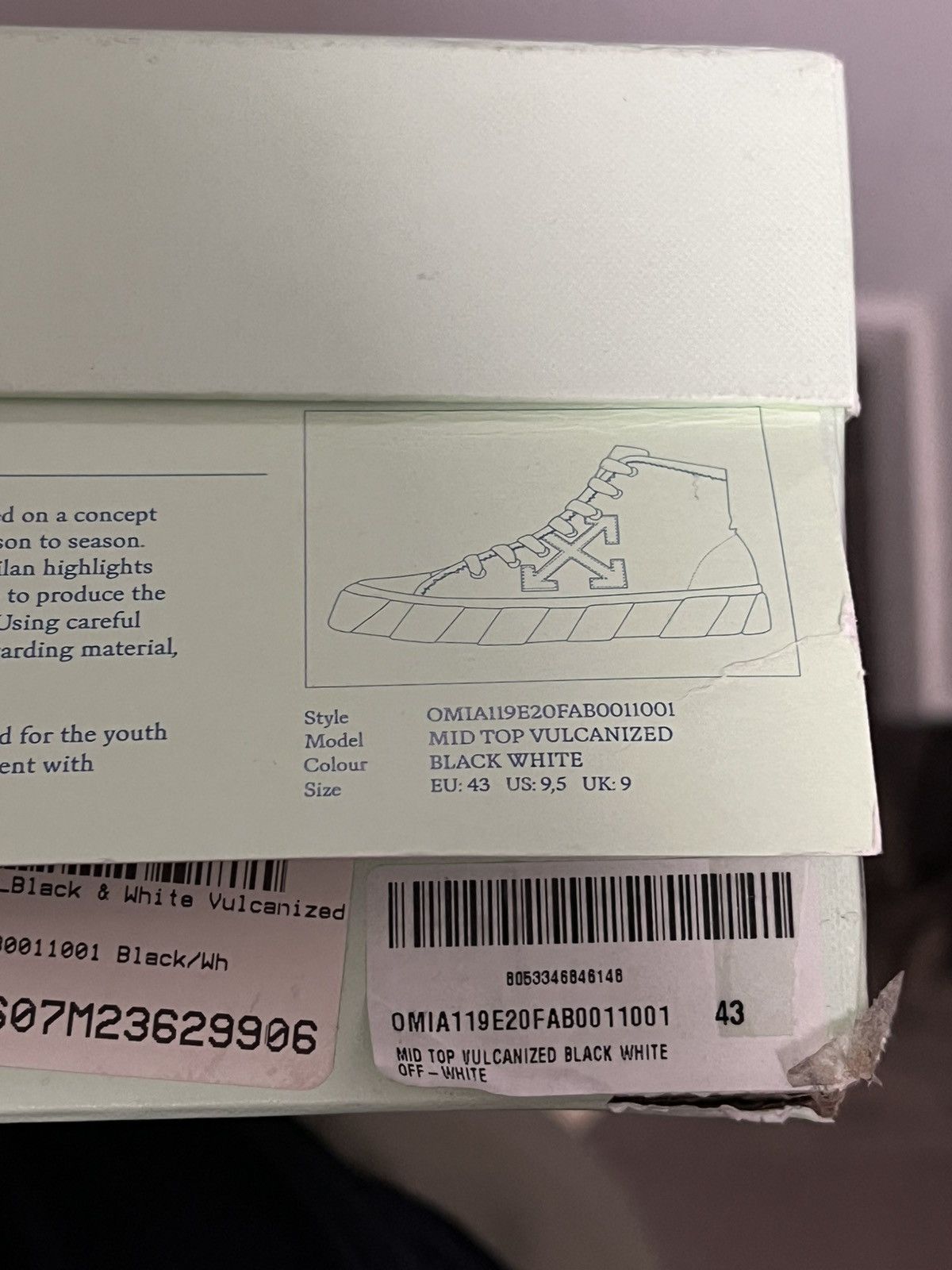 Off-White Off White Mid Top Vulcanized Canvas Size US 9.5 / EU 42-43 - 8 Thumbnail