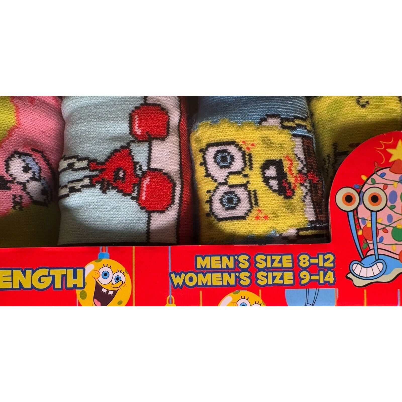 The Unbranded Brand ODD SOX SPONGEBOB SQUAREPANTS SOCKS 5 PAIRS CREW MEN'S 8-12 Size ONE SIZE - 5 Thumbnail
