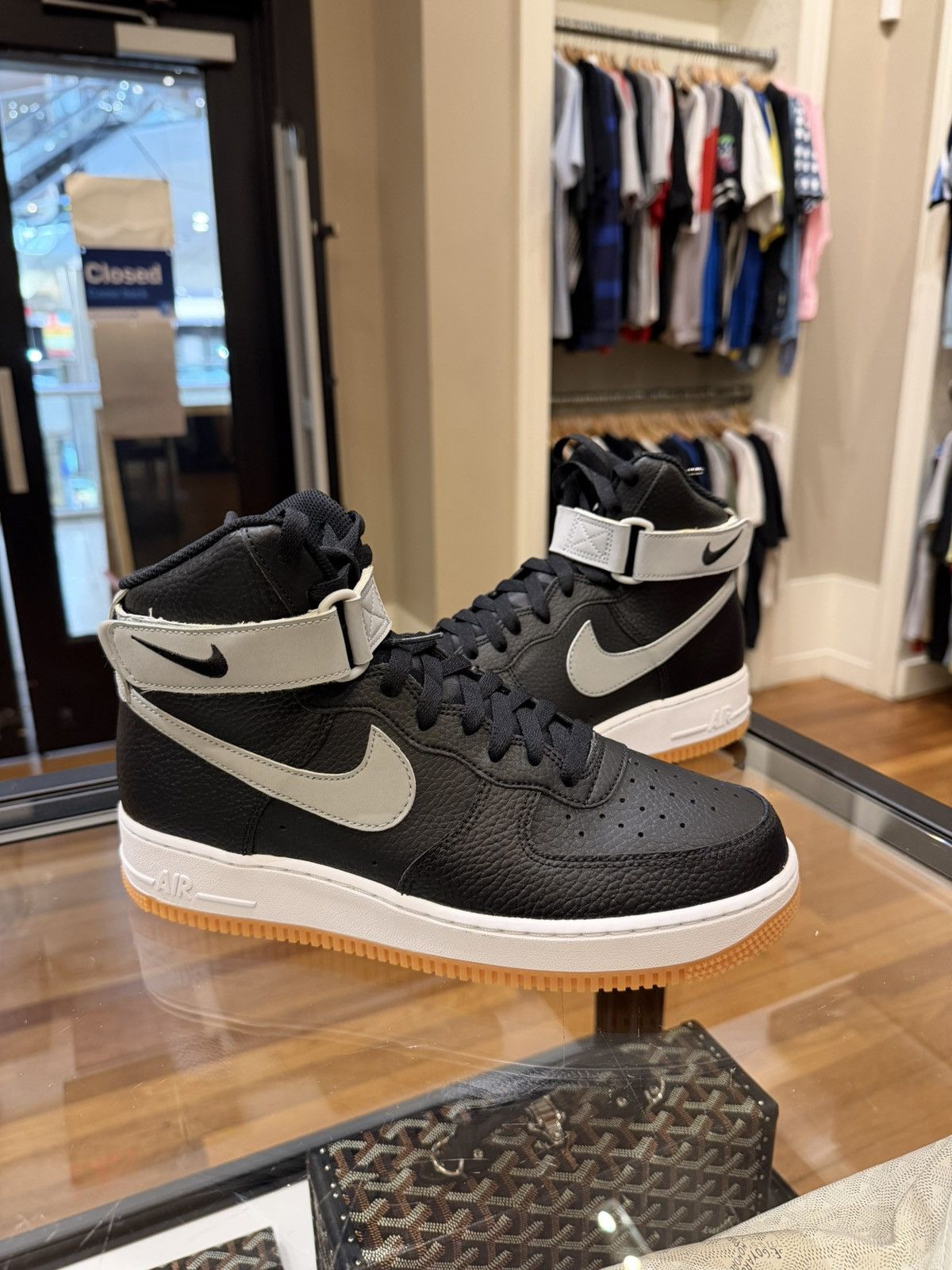 Nike Nike Air Force 1 ‘07 High - Black Wolf Grey Size US 9 / EU 42 - 1 Thumbnail