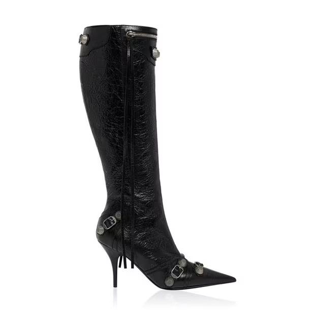o1g2r1mq0924 Cagole Heeled Boots in Black