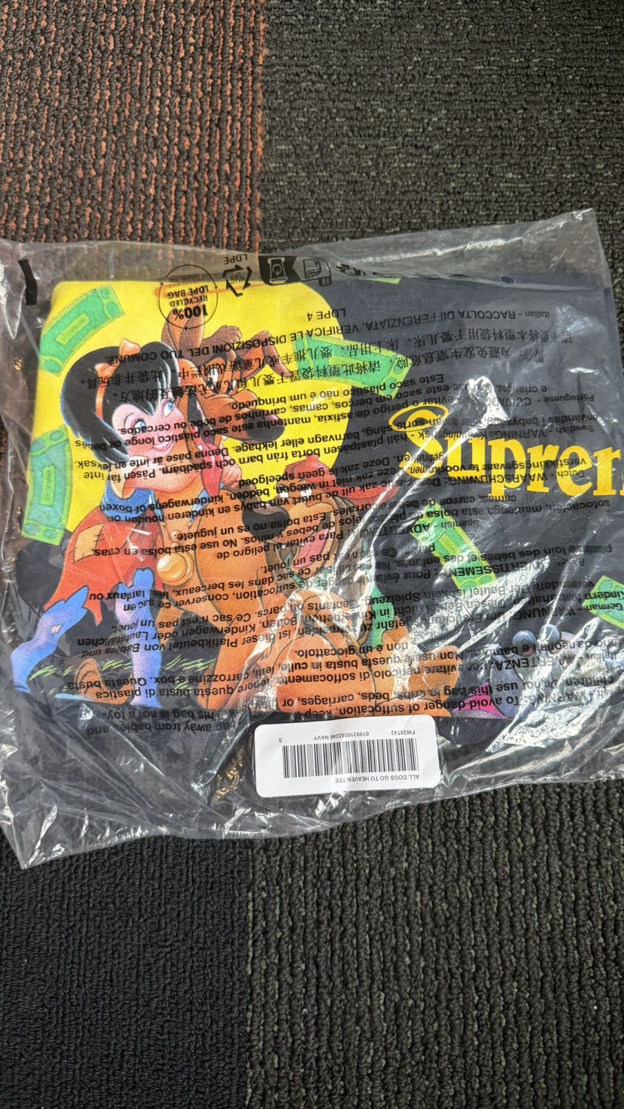 Supreme Supreme All dogs go to heaven tee (M) (NAVY) Size US M / EU 48-50 / 2 - 3 Thumbnail