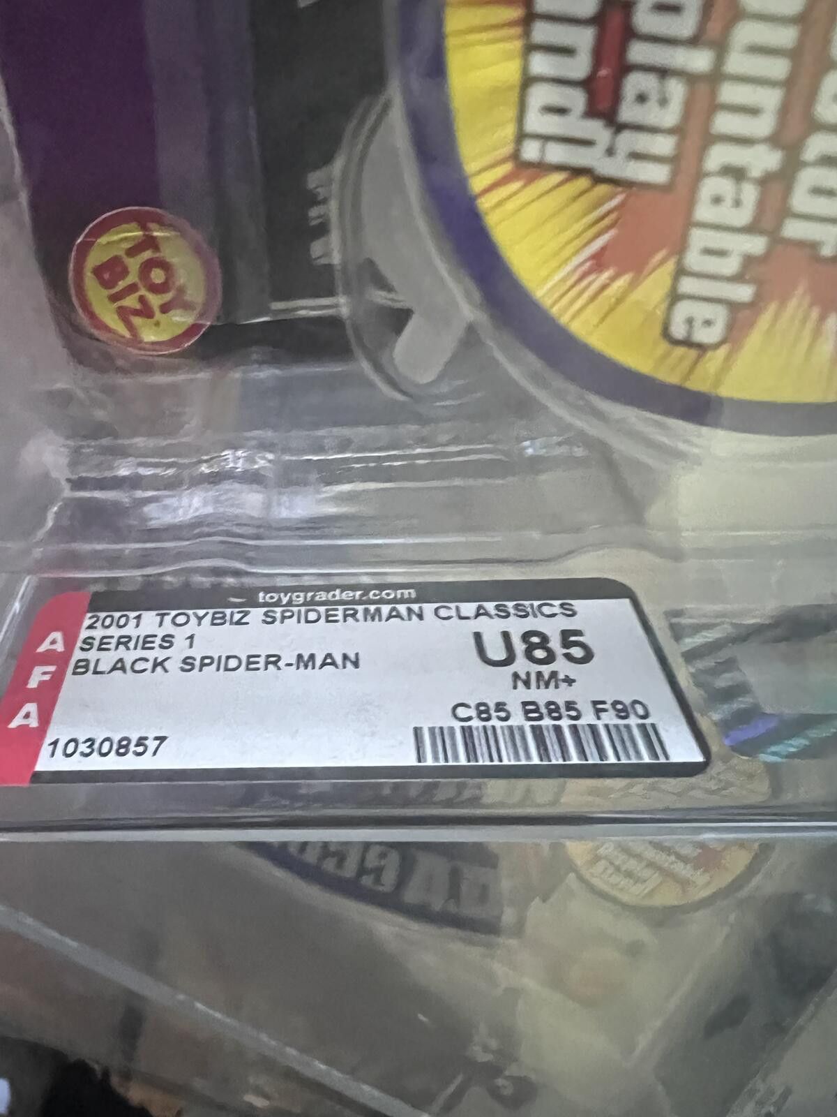 Marvel Comics Black Spider-Man AFA U85 NM+ ToyBiz Classics Marvel Legends Size ONE SIZE - 3 Thumbnail