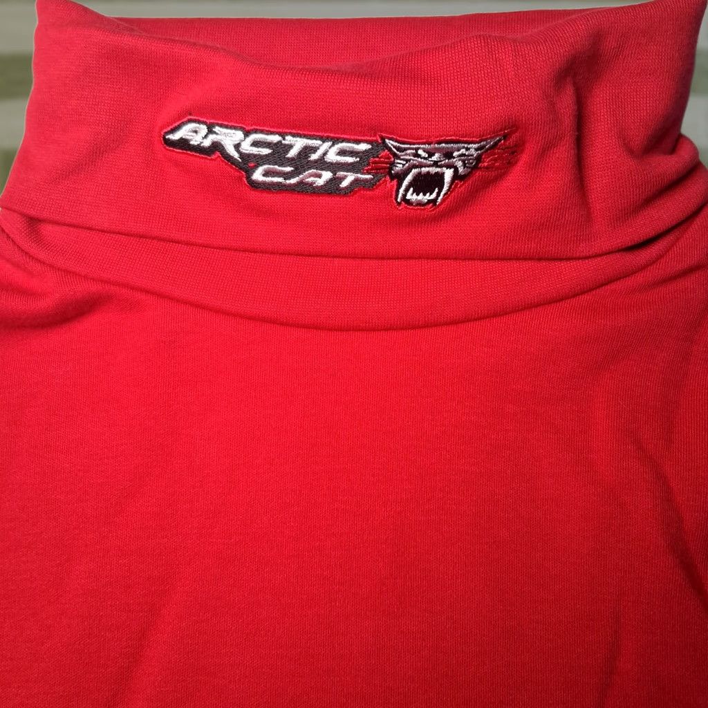 Vintage VINTAGE Arctic Cat Turtleneck Shirt Men M Red Snowmobile ATV Logo USA Size US M / EU 48-50 / 2 - 1 Thumbnail