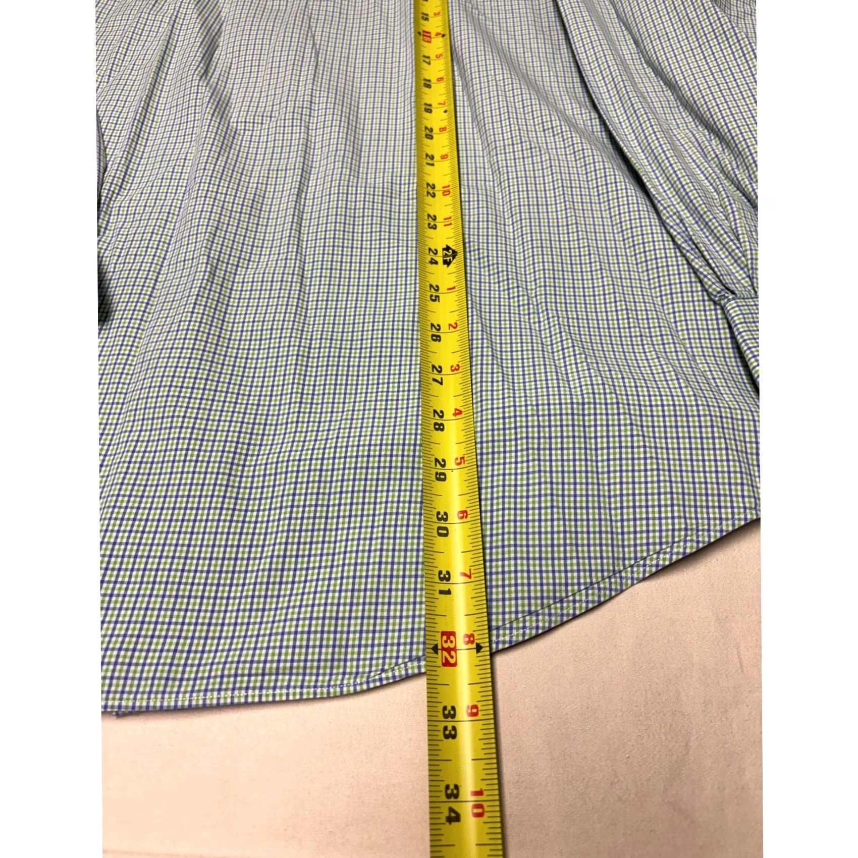 Ralph Lauren Ralph Lauren Yarmouth Mens Dress Shirt Button-Down 17 34/35 Multicolor Check 100% Cotton Long Sleeve Button Cuff Barrel Cuff Embroidered Pony Size US XL / EU 56 / 4 - 6 Thumbnail