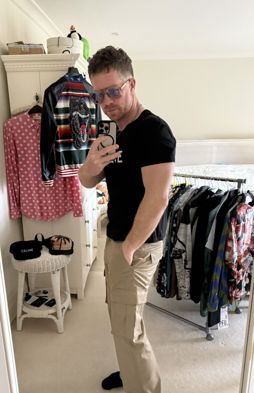 Celine Celine black white logo Hedi Slimane t shirt grail Size US M / EU 48-50 / 2 - 6 Thumbnail