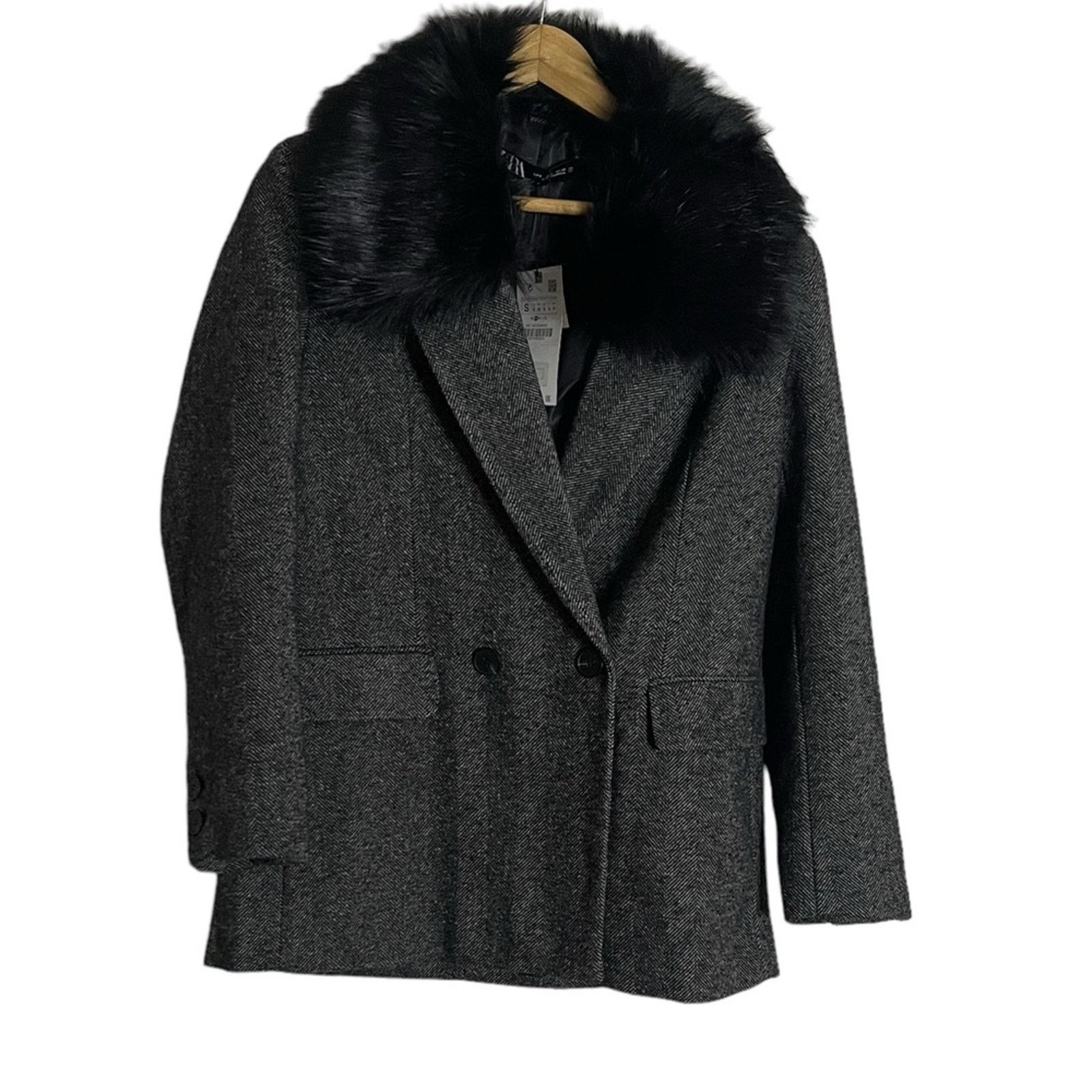 Zara Zara Herringbone Blazer S Size S / US 4 / IT 40 - 9 Thumbnail