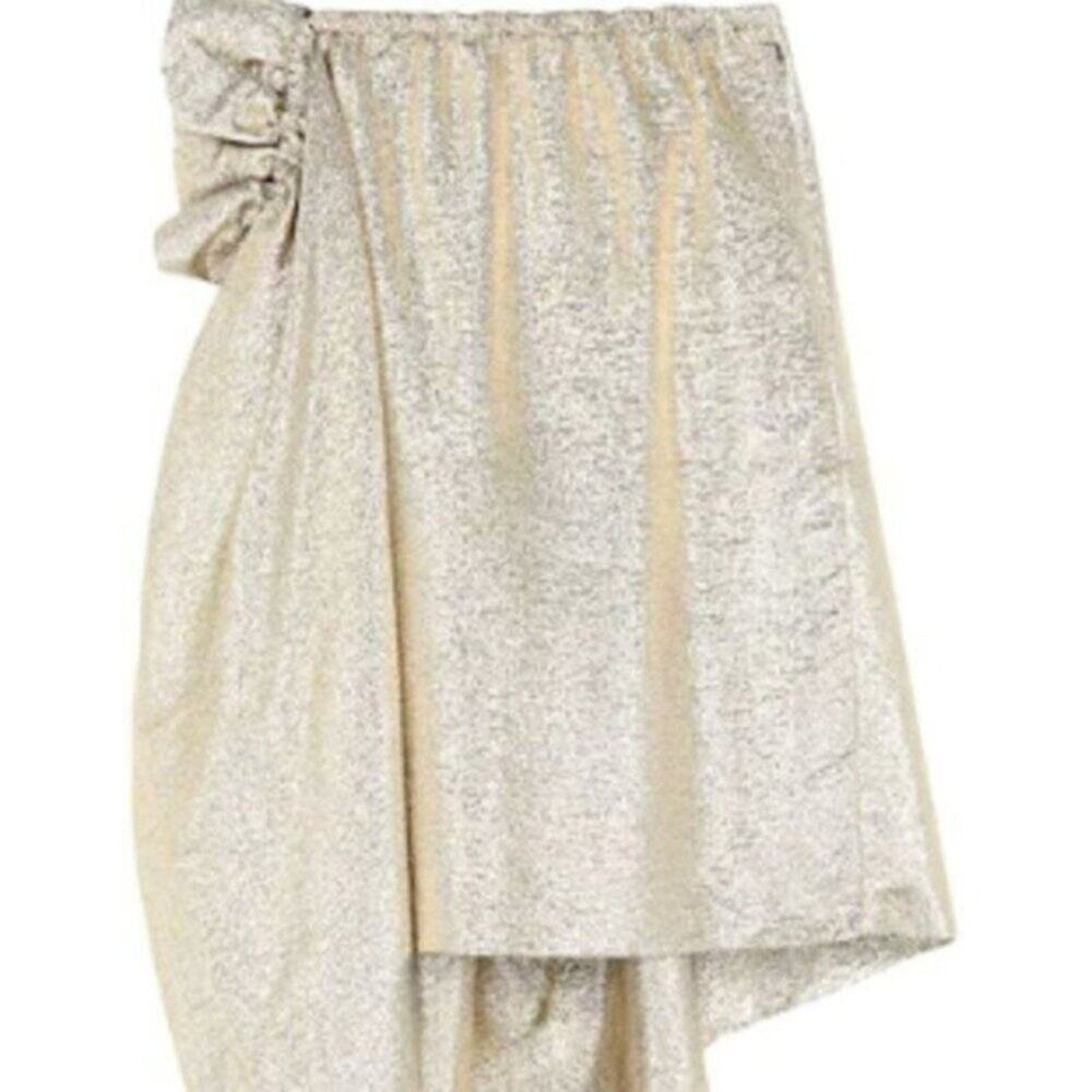 Stella McCartney Stella McCartney Lurex Gathered Brynn skirt Gold size 4 Size 26" / US 2 / IT 38 - 2 Thumbnail