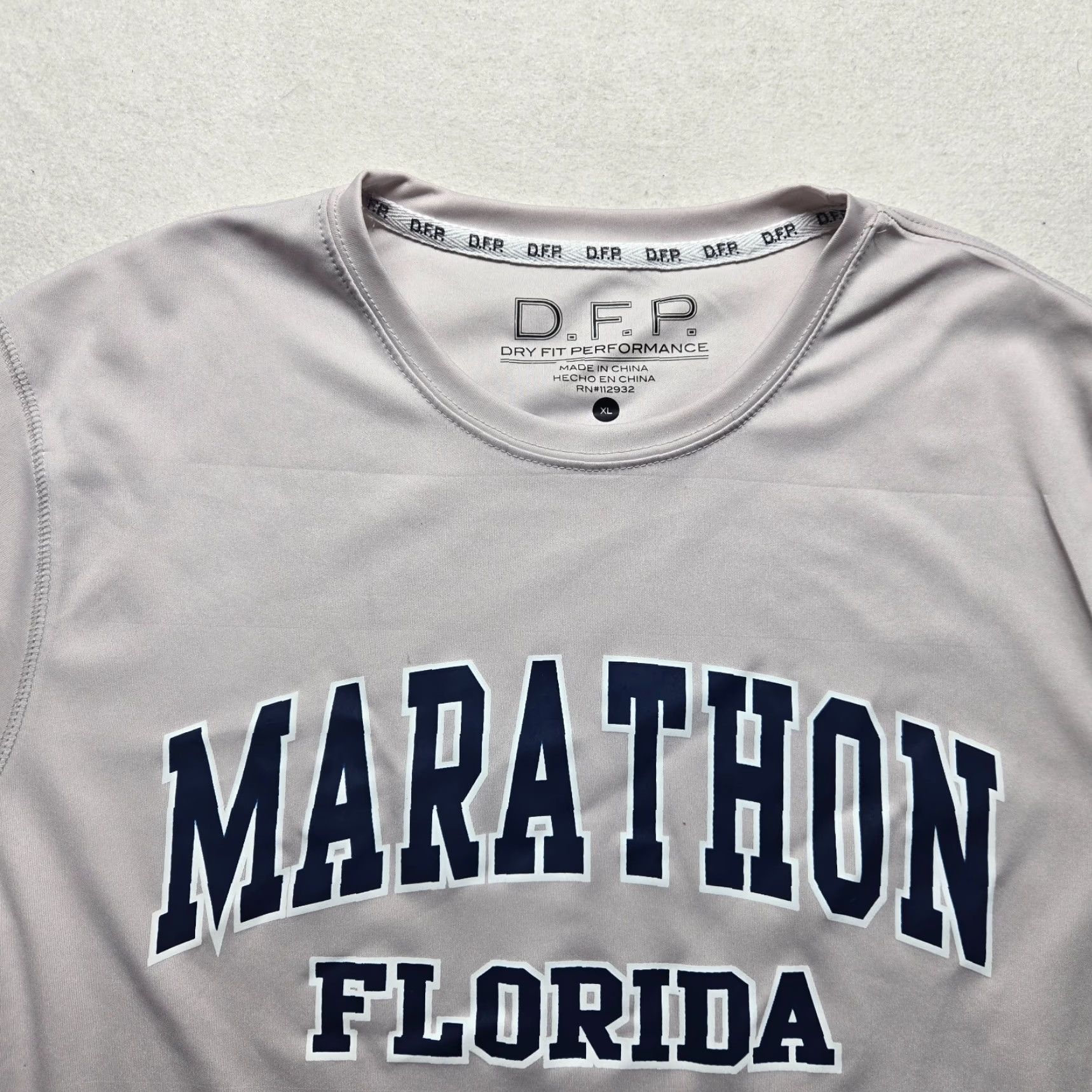 Vintage Marathon Florida FL Shirt Mens XL Gray Cotton Graphic Tee Short Sleeve Adult Size US XL / EU 56 / 4 - 2 Thumbnail