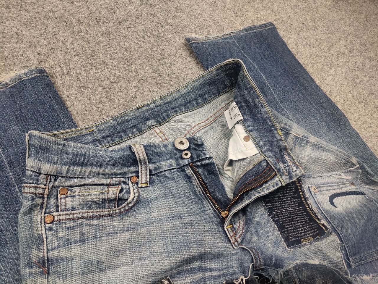 Ecko Unltd. Vintage Ecko unltd Patchwork Denim Japan LGB Y2k Style Jeans Size US 32 / EU 48 - 15 Thumbnail