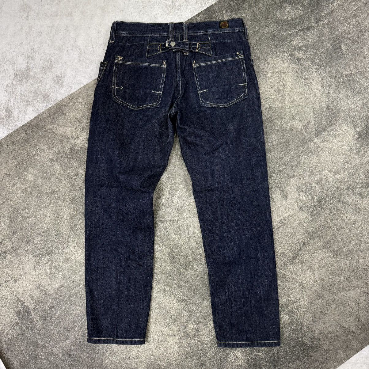 Japanese Brand Cafetty BushDenimPants multipcket buckleback Size US 30 / EU 46 - 2 Thumbnail