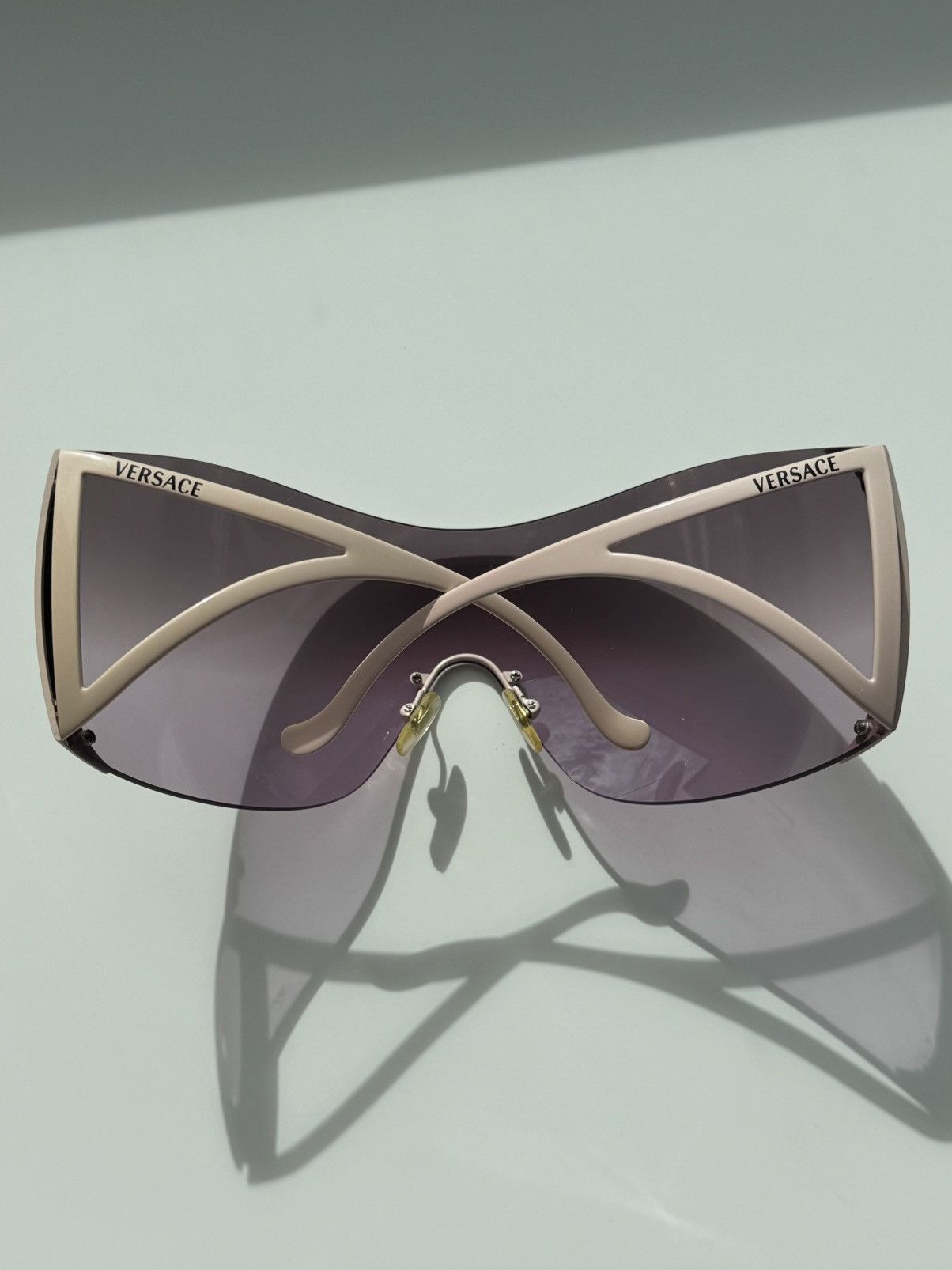 Versace Authentic Y2K Versace Sunglasses Mirror Shield Lenses Size ONE SIZE - 5 Thumbnail