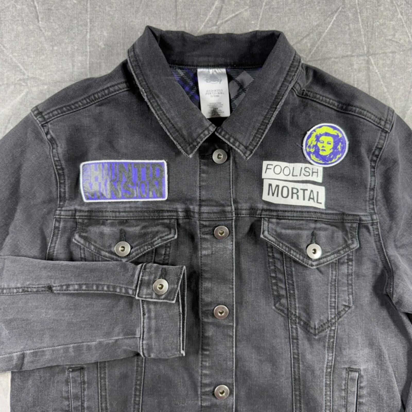 Disney Disney Jean Jacket S Black Haunted Mansion Madame Leota Size ONE SIZE - 1 Thumbnail