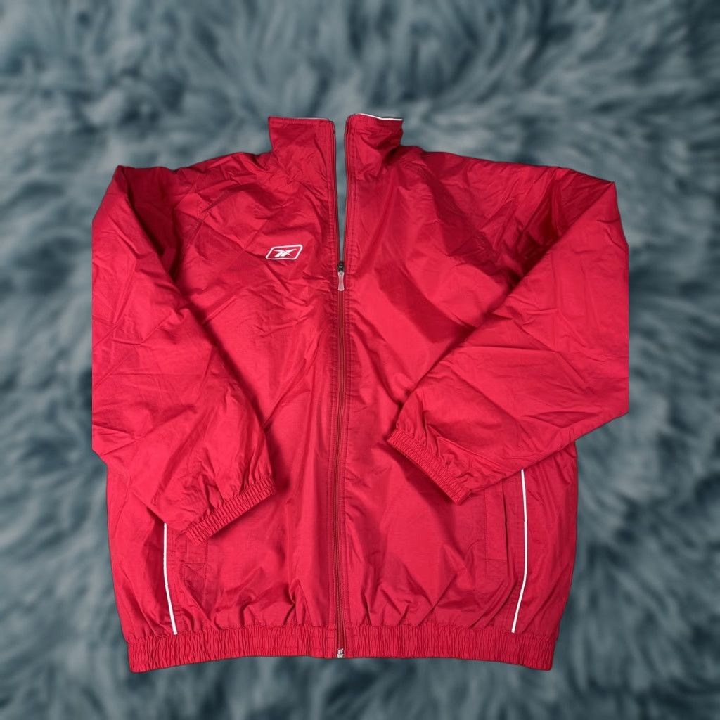 Reebok VINTAGE Reebok Bomber Jacket Mens L Red Quilted Lining Football Size US L / EU 52-54 / 3 - 1 Thumbnail