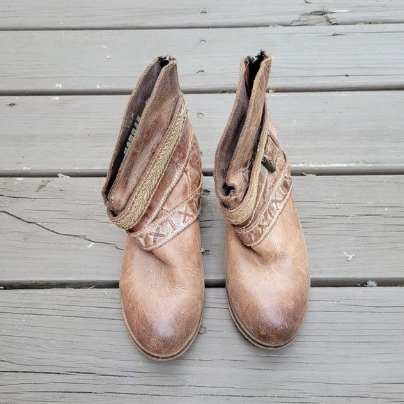 Corral Corral Distressed Brown Leather Buckle Strap Boho Western Co Size US 7.5 / IT 37.5 - 4 Thumbnail