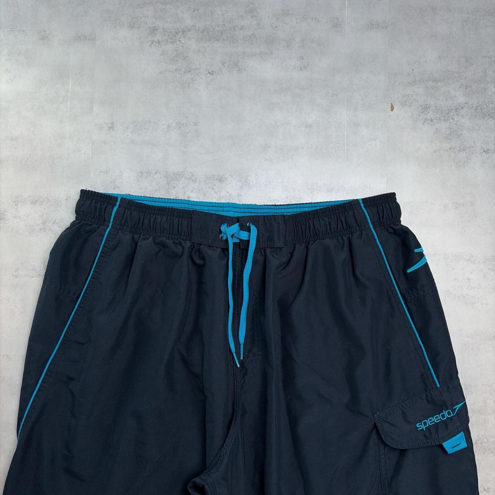 Speedo Vintage Navy Speedo Grunge Baggy Surf Board Shorts Size US 36 / EU 52 - 2 Thumbnail