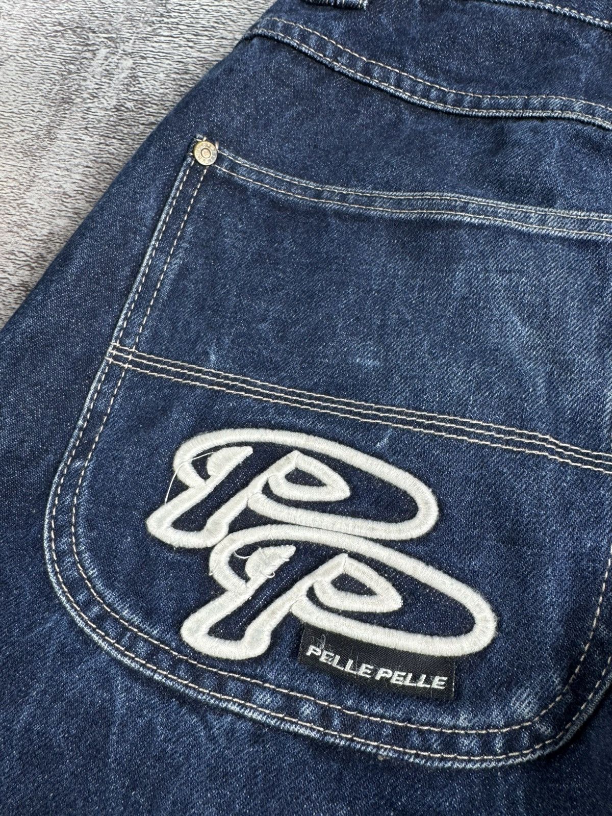 Pelle Pelle PELLE PELLE DENIM RAP HIP HOP BAGGY CARPENTER 90S JEANS PANTS Size US 30 / EU 46 - 12 Thumbnail
