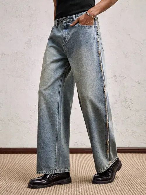Hypebeast × Japanese Brand × Jean Vintage Retro Business Straight jeans Size US 33 - 2 Thumbnail