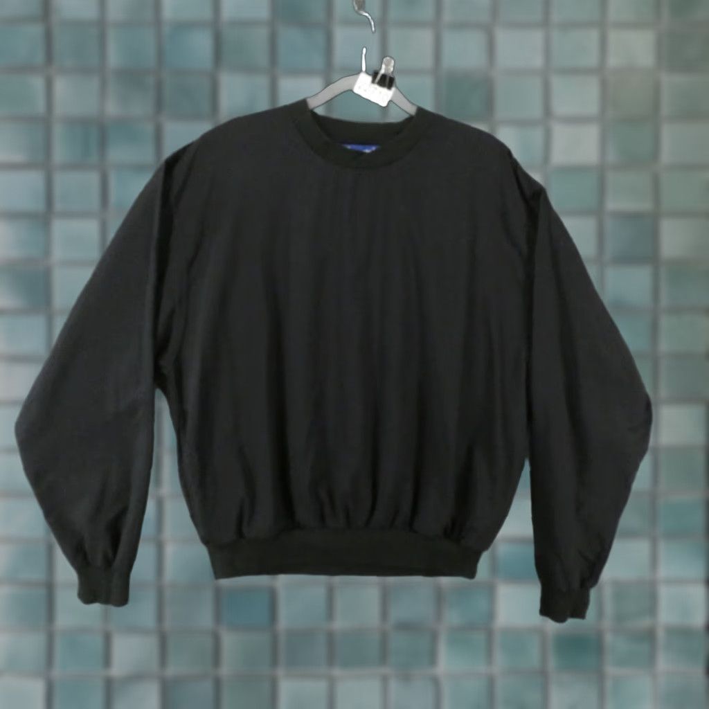 Champion Champion Windbreaker Pullover Mens Large Long Sleeve Black Lined Jacket Size US L / EU 52-54 / 3 - 1 Thumbnail