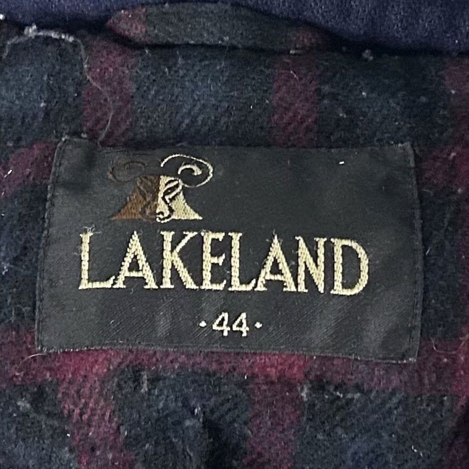 Vintage Lakeland Jacket Wool Navy Bomber Full Zip Flannel Lined Size 44 Mens Vintage Dark Blue Wool Blend Full Zip Bomber Jacket Size US S / EU 44-46 / 1 - 3 Thumbnail