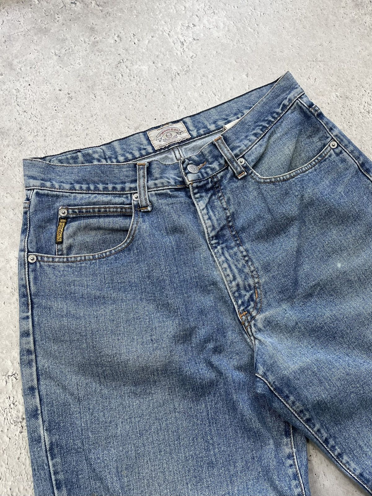 Armani Armani retro vintage baggy distressed jeans big logo Size US 34 / EU 50 - 4 Thumbnail