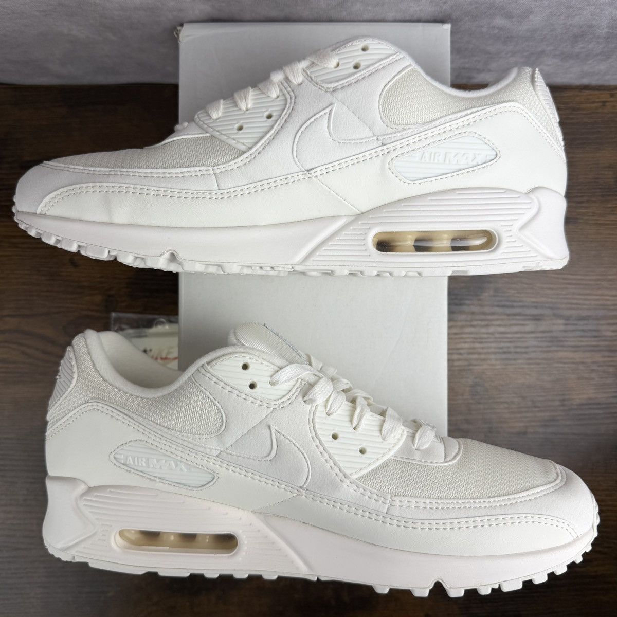 Nike NEW Nike Air Max 90 NRG Recraft Sail White 11.5 CT2007-100 Size US 11.5 / EU 44-45 - 4 Thumbnail