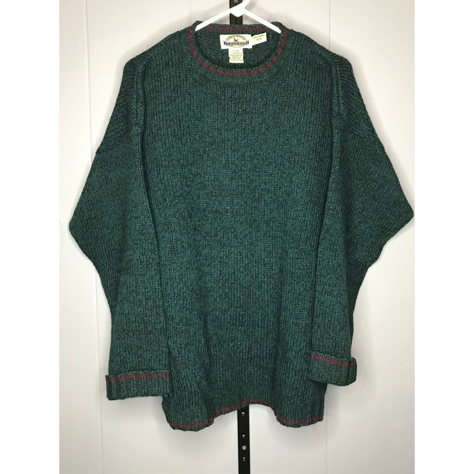 Eddie Bauer VTG Eddie Bauer Sweater Men's Medium Green Legends Wool Chun Size US M / EU 48-50 / 2 - 1 Thumbnail