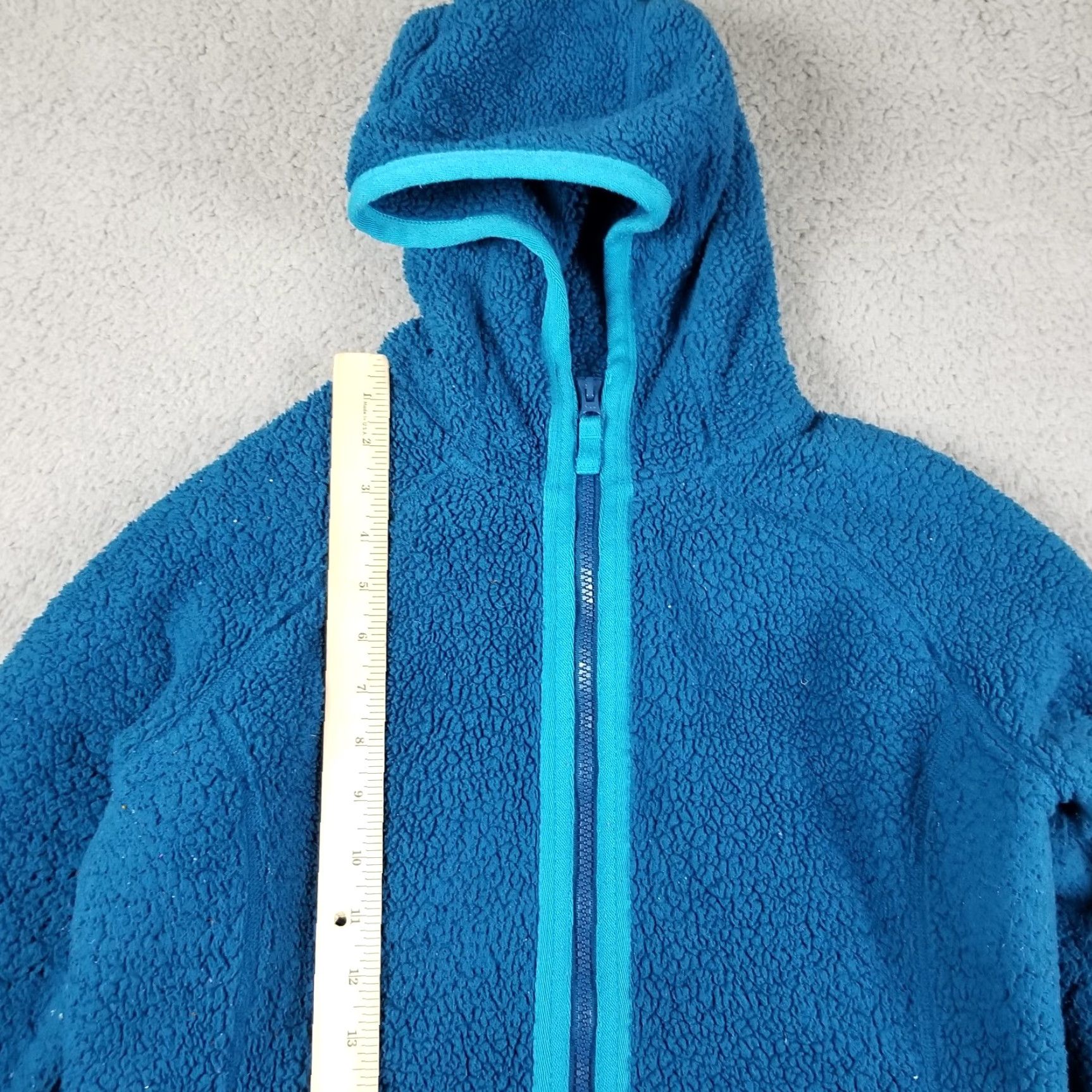The North Face The North Face Jacket Women Medium Blue Deep Pile Fleece Full Zip Hooded Size M / US 6-8 / IT 42-44 - 3 Thumbnail
