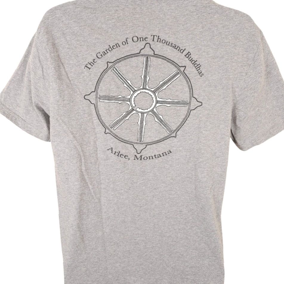 Vintage Garden Of One Thousand Buddhas T Shirt Mens Size Medium Gray Arlee Montana Size US M / EU 48-50 / 2 - 4 Thumbnail
